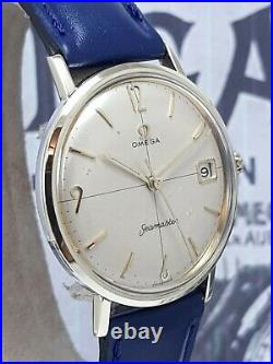 Rare Vintage Omega Seamaster 18 gold & steel, Cal. 610, Certificate, Boxed Serviced