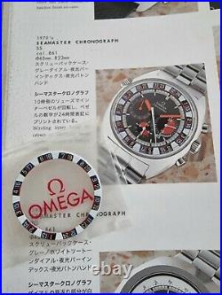 Rare Vintage Omega Seamaster Chronograph Watch Inner 24-hour Colorful Bezel