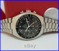 Rare Vintage Omega Speedmaster Black Dial Mark II Chronograph & Box Man's Watch