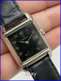 Rare Vintage Omega Tank Black Dial Ref 3846/1