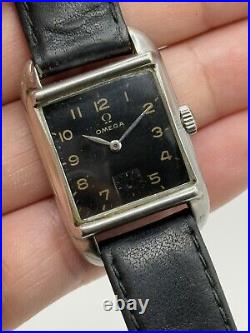 Rare Vintage Omega Tank Black Dial Ref 3846/1