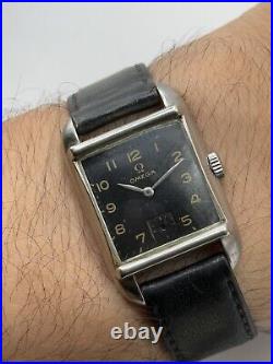 Rare Vintage Omega Tank Black Dial Ref 3846/1