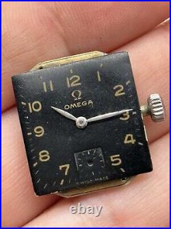 Rare Vintage Omega Tank Black Dial Ref 3846/1