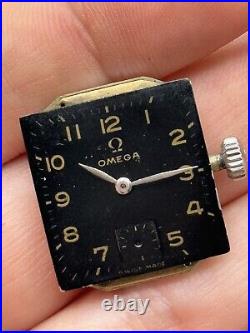Rare Vintage Omega Tank Black Dial Ref 3846/1