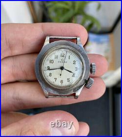Rare Vintage Omega Weems Military A. M. Pilots Watch Barn Find Project Circa 1940
