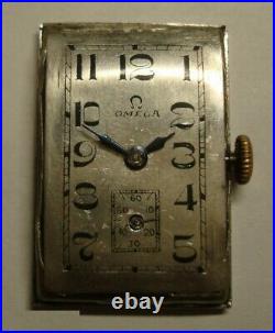 Rare antique vintage The men's wristwatch is OMEGA. Switzerland. 1930s