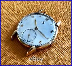 Rare vintage OMEGA men's watch solid 18K yellow gold, turtle lugs