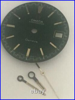 Rare vintage Omega Chronostop, green dial/ date, 3 hands, Men's