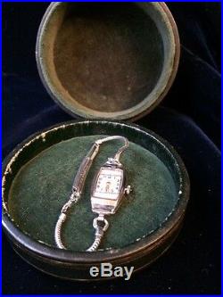 Rolex Ladies Vintage 14k Rare 1930s Art Deco Watch with Omega Case/leather SALE