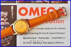 STUNNING RARE Pink Gold Cap Omega Seamaster Watch Tropical Dial Looks Runs Great