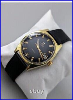 Stunning vintage 1960's Omega Geneve RARE black dial Withbox. Recently Serviced
