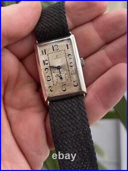 ULTRA Rare OMEGA cal. 23.7 ST2 VINTAGE WATCH SILVER CASE 0.925 ANTQUE WIRE LUGS