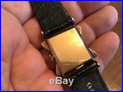 Unusual Vtg Omega 14k Solid Gold Mens Watch Strange Fancy Case Very Rare