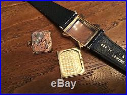 Unusual Vtg Omega 14k Solid Gold Mens Watch Strange Fancy Case Very Rare
