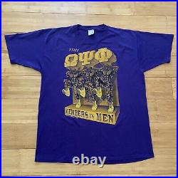 VTG 90s Omega Psi Phi Members Vs. Men T-Shirt Mens Sz XL Que Dogs USA Made RARE