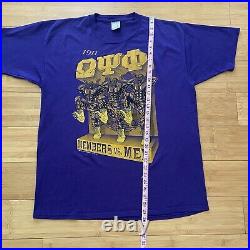 VTG 90s Omega Psi Phi Members Vs. Men T-Shirt Mens Sz XL Que Dogs USA Made RARE