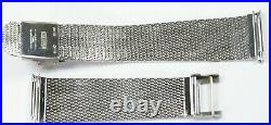 Very Rare Vintage Nos Stelux Two Piece Mesh Stainless Steel Watch Bracelet 20mm