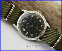 Very Rare Vintage Omega 30 Original Black Dial Manual Wind Man's Watch /j014