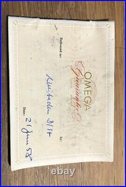 Very Rare Vintage Omega Blank Booklet For Speedmaster Ck2915 1958 Broad Arrow