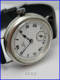 Very rare omega Silver Triple Signed Trench WW1 Watch 1975