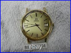 Vgc. Rare Vintage Mens Gold Plt. Omega Cal 1010 166.0202 Automatic Watch Date