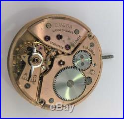 Vintage 14k Gold Cap OMEGA SEAMASTER Winding Watch Cal 410 Ref 2759 c. 1958 RARE