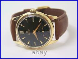 Vintage 14k Gold OMEGA Winding Watch Cal 410 Ref 2691 c. 1953 RARE SERVICED