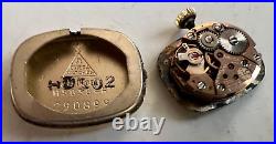 Vintage 14k Solid Gold Omega Case Ladies Manual Watch 17J WORKS GOOD RARE