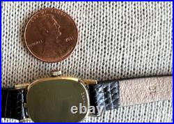 Vintage 14k Solid Gold Omega Case Ladies Manual Watch 17J WORKS GOOD RARE