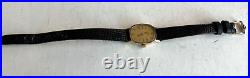 Vintage 14k Solid Gold Omega Case Ladies Manual Watch 17J WORKS GOOD RARE