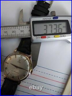 Vintage 18K. 750 Solid Rose Gold Omega Bamper Mens Watch Extremely rare 332cal