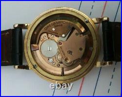 Vintage 18K. 750 Solid Rose Gold Omega Bamper Mens Watch Extremely rare 332cal