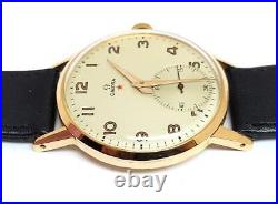 Vintage 18K Rose Gold OMEGA Mens Winding Watch c. 1947 Cal. 30T2PC Ref 2271 RARE