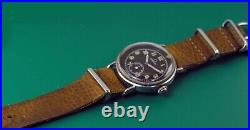 Vintage 1937 OMEGA WWII Military Pilots Bomber Aviator Watch 35mm Super Rare