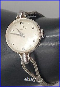 Vintage 1946 Omega Ladies Wind Watch Ref. 2326/7 Stainless Steel 20.5mm Rare