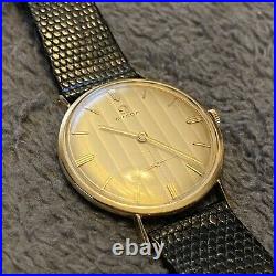 Vintage 1956 OMEGA Watch Ultra Thin Ribbed Dial Gold Cal 302 N-6291 RARE 50s