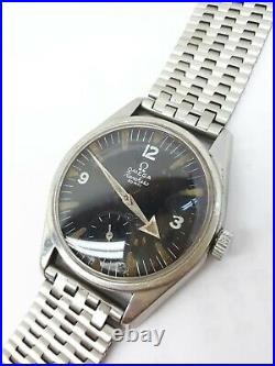 Vintage 1958 Omega Ranchero 2990-1 Cal. 267 Black Dial Swiss Man's Watch Rare