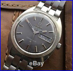 Vintage 1969 Omega 168.029 Constellation Chronometer Wristwatch. Rare Grey Dial