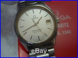 Vintage 1970's Ss Omega Seamaster Quartz Cal 1342 Rare Sparkle Dial 6842