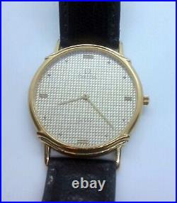 Vintage 1986 OMEGA De Ville Ultra Thin Mens Gold Watch RARE 80s Classic