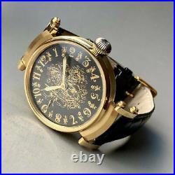 Vintage OMEGA Handwound Watch Skeleton Rare Men's Watch Case Size 46mm 1900s OH