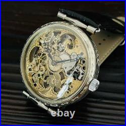 Vintage OMEGA Handwound Watch Skeleton Rare Men's Watch Case Size 53mm OH 1917