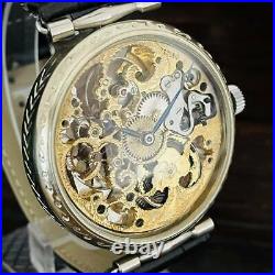 Vintage OMEGA Handwound Watch Skeleton Rare Men's Watch Case Size 53mm OH 1917