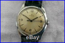 Vintage OMEGA Watch Rare Cal. 23.4SC Silver Dial S. Steel Manual Winding 15J