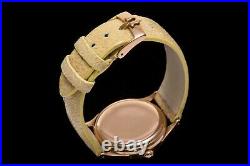 Vintage Omega 14 Ct Rose Gold Bumper Very Rare Men's Wrist Watch 1950's