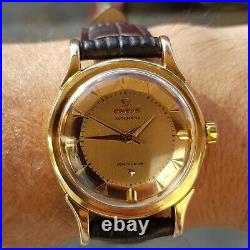 Vintage Omega A Fine And Rare Constellations Deluxe Solid Pink 18k Gold And Dial