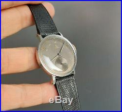 Vintage Omega Bauhaus Watch Rare Military style Dial 1940s WWII era 35mm Steel