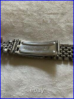 Vintage Omega Beads Of Rice Bracelet S Steel No 12 With Lugs Rare Oval Links