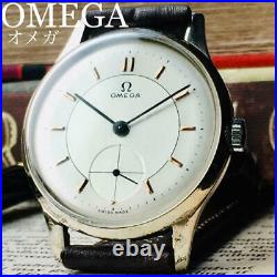 Vintage Omega CAL 30T2 White Dial Men's Watch RARE JAPAN