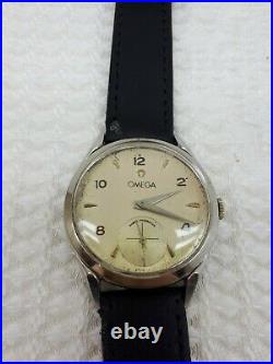 Vintage Omega Cal. 268 Sub Second Swiss Made Mens Wrist Watch Rare Swiss